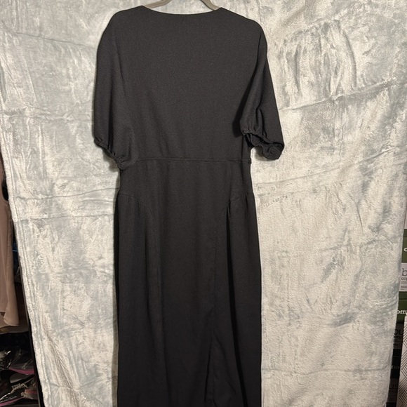 ASOS dress women’s 14 maxi faux wrap style on top Elegant Black Dress empire cut - Picture 5 of 7